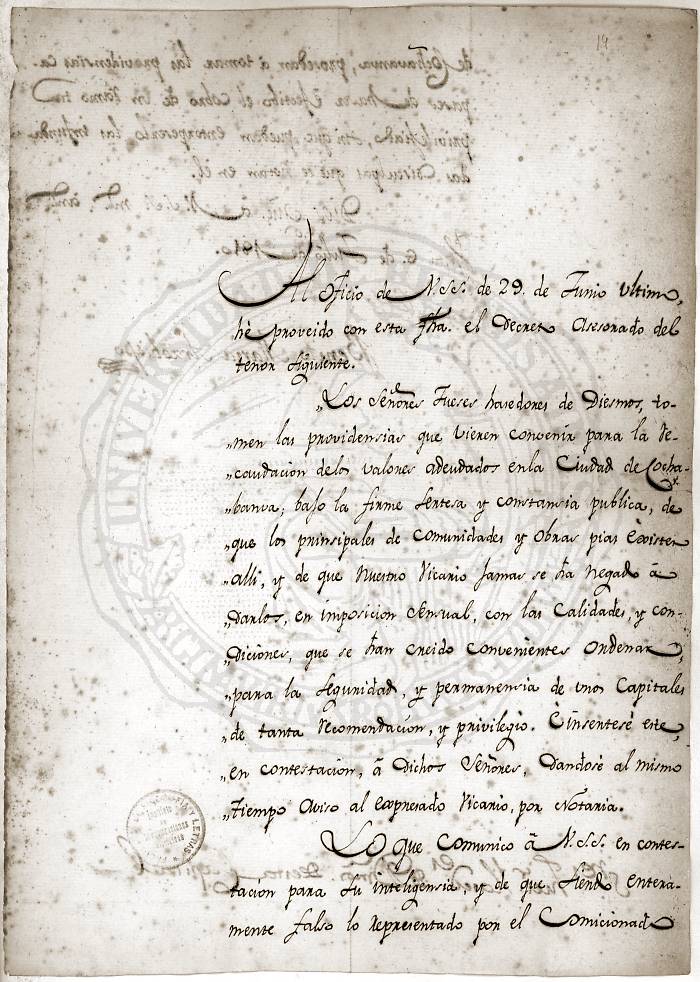 Documento 12 folio 1 