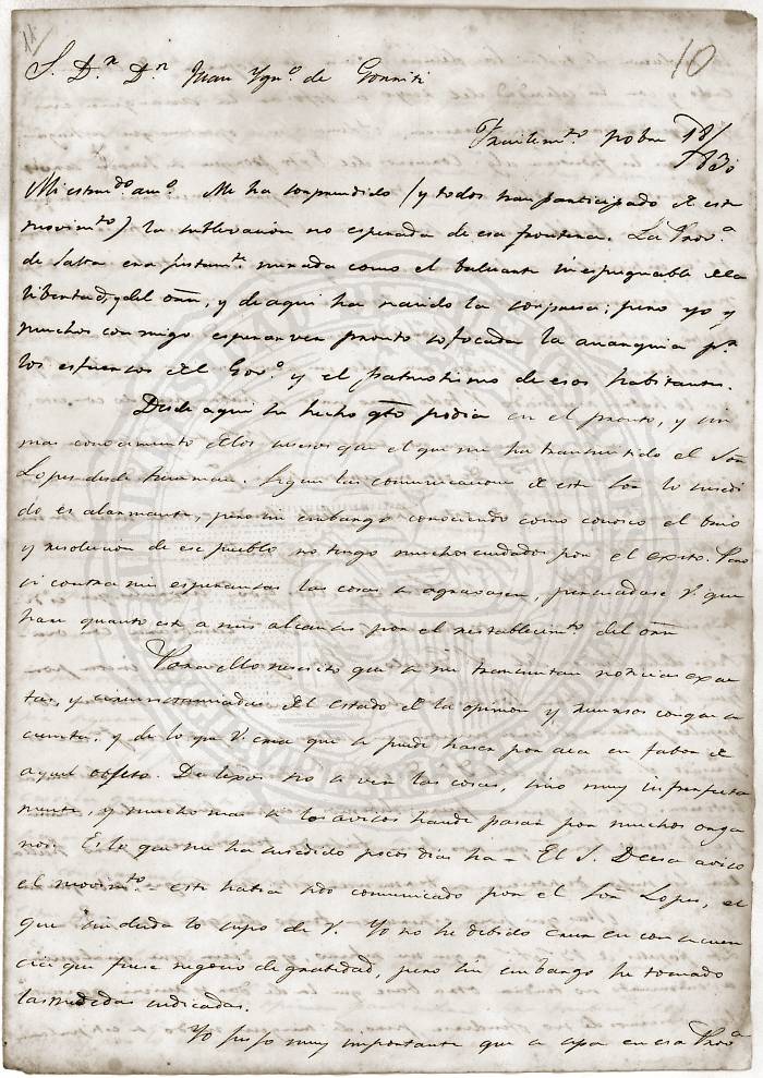 Documento 10 folio 1 