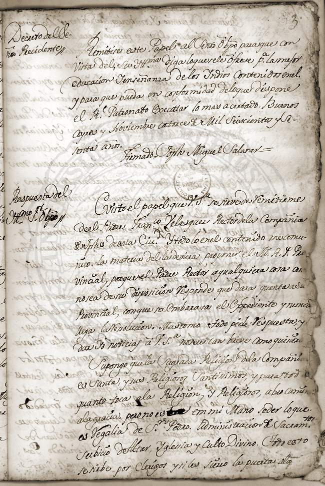 Documento 3 folio 1 