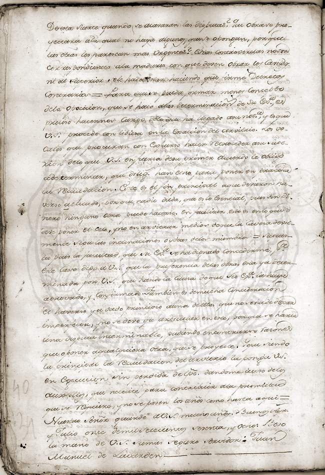 Documento 16 folio 40 